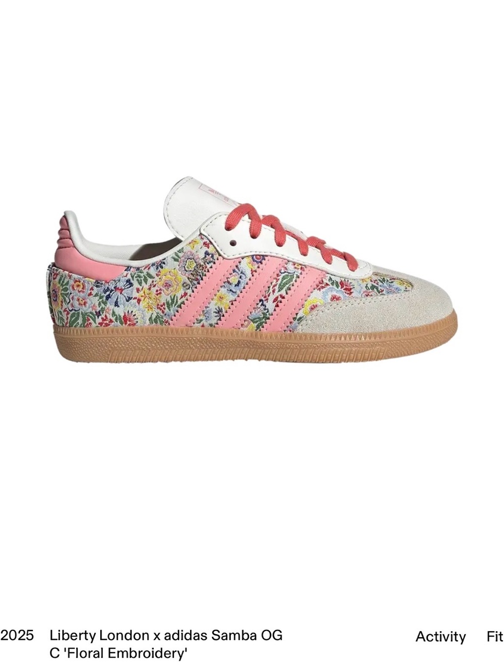 Girls Liberty London x adidas Samba OG
C 'Floral Embroidery' size 13